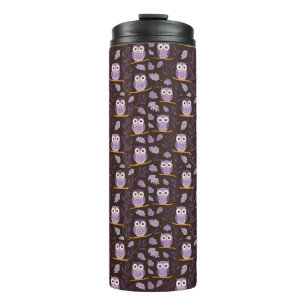 Garrafa Térmica Corujas Noturnas e Autumn Whimsy