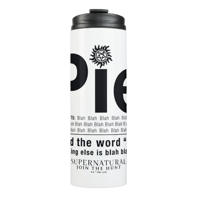 Garrafa Térmica Cota "Pie" sobrenatural (Frente)