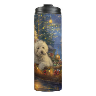 Garrafa Térmica Coton De Tulear Natal Festivo Voyage