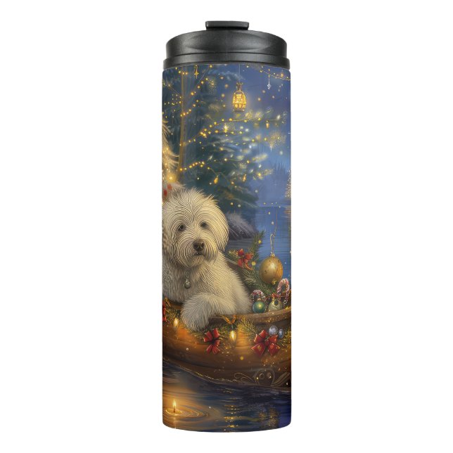 Garrafa Térmica Coton De Tulear Natal Festivo Voyage (Frente)