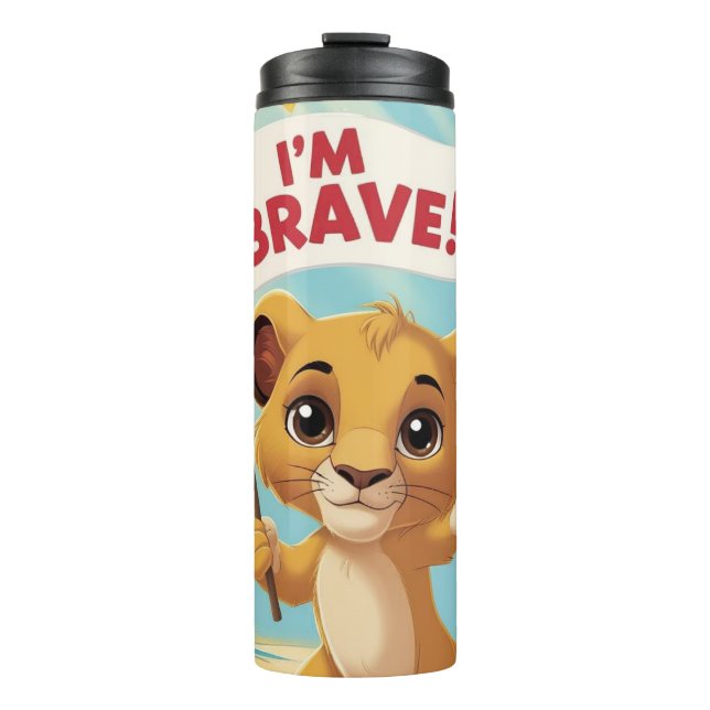 Garrafa Térmica Courageous Little Dog with a Bandage (Frente)