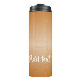 Garrafa Térmica Couro castanho monograma texturizado