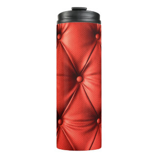 Garrafa Térmica Couro vermelho, textura