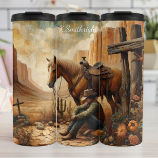 Garrafa Térmica Cowboy Rest Desert Cross Horse