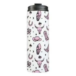 Garrafa Térmica Cowgirl Costeira Rosa Preta