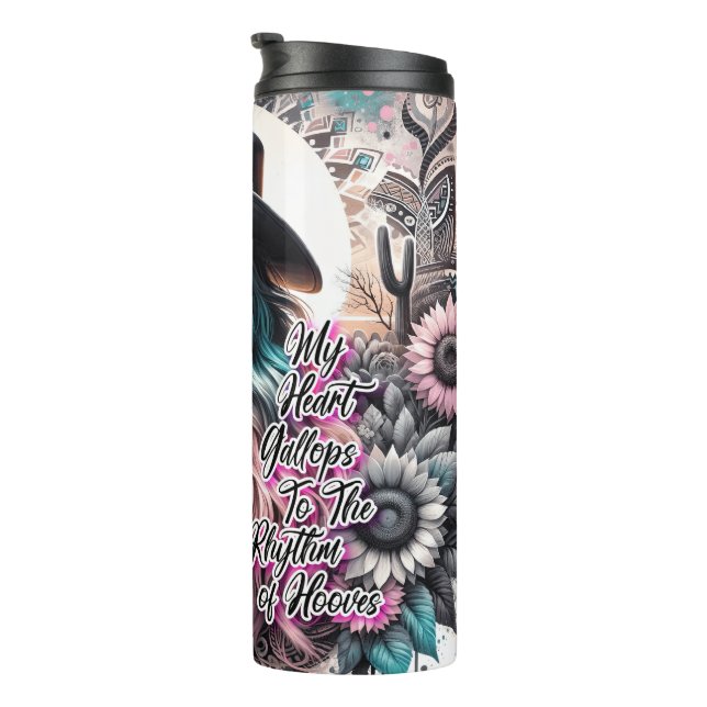 Garrafa Térmica Cowgirl Ocidental (Rotação à direita)