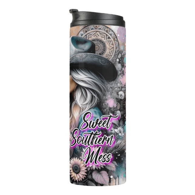 Garrafa Térmica Cowgirl Ocidental (Rotação à direita)