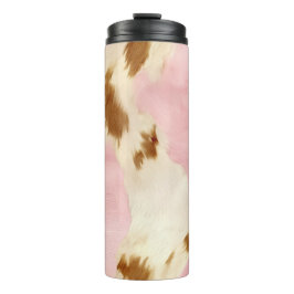 Garrafa Térmica Cowgirl Pink Cream Brown Cowhide