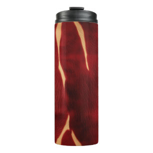 Garrafa Térmica Cowhide Vermelho Ocidental