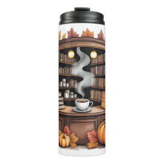 Garrafa Térmica Cozy Fall Library Coffee Bouteilles isothermes  