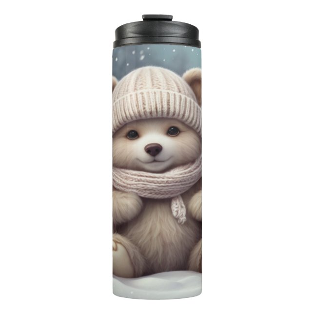 Garrafa Térmica Cozy Winter Bear Cub (Frente)