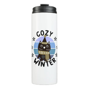 Garrafa Térmica Cozy Winter, Coruja Bonita