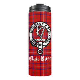 Garrafa Térmica Crachá Clan Rosa Crest e Tartan