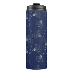 Garrafa Térmica Cream Floral Art Nouveau Indigo