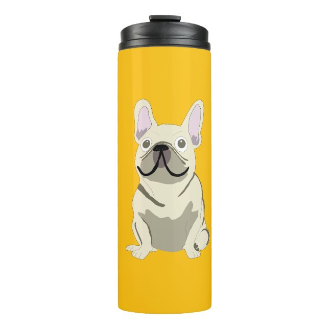 Garrafa Térmica Cream French Bulldog (Frente)
