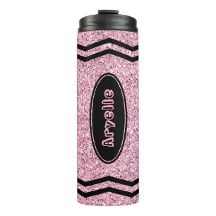 Garrafa Térmica Crianças Personalizadas - Nome Rosa Pálido - Gli