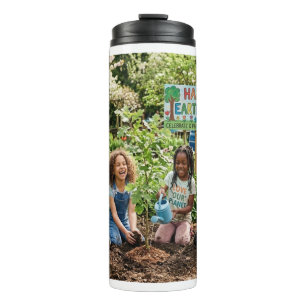 Garrafa Térmica Crianças Plantando Esperança - Feliz Dia da Terra