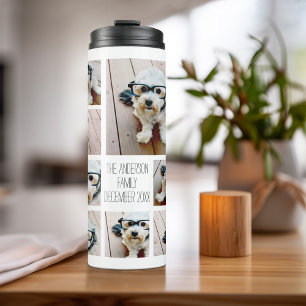 Garrafa Térmica Criar uma Colagem de Fotos Personalizada com 8 Fot