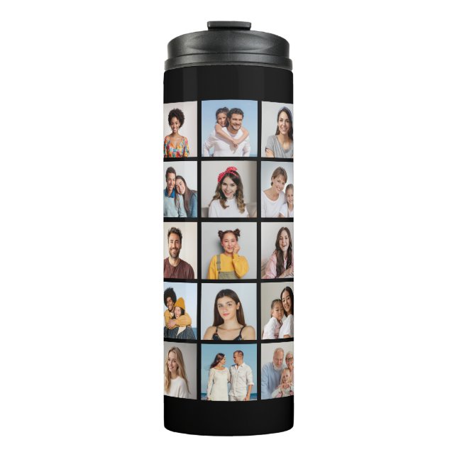 Garrafa Térmica Crie Sua Própria Colagem De Fotos 35 (Frente)