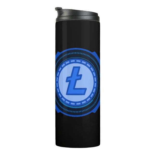 GARRAFA TÉRMICA CRIPTOMOEDA LITECOIN (Rotação à direita)