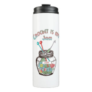 Garrafa Térmica Crochet é meu Jam