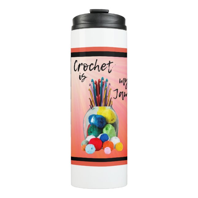 Garrafa Térmica Crochet é o meu Tumbler Térmico Jam (Frente)