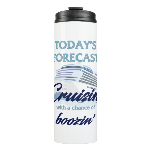 Garrafa Térmica Cruisin' and Boozin' Funny Cruise Thermal Tumbler (Frente)