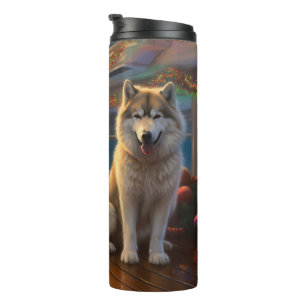 Garrafa Térmica Cruzeiro de Natal do Malamute do Alasca: Férias In