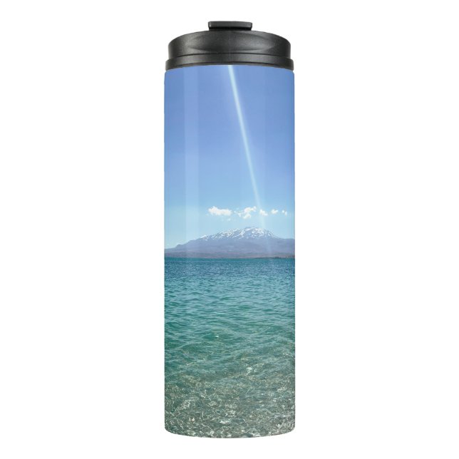 Garrafa Térmica Crystal Water View Blue Sky Beach Vibe Peaceful (Frente)