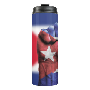 Garrafa Térmica Cuba Flag Fist