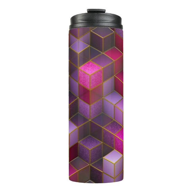Garrafa Térmica Cubos Geométricos (Frente)