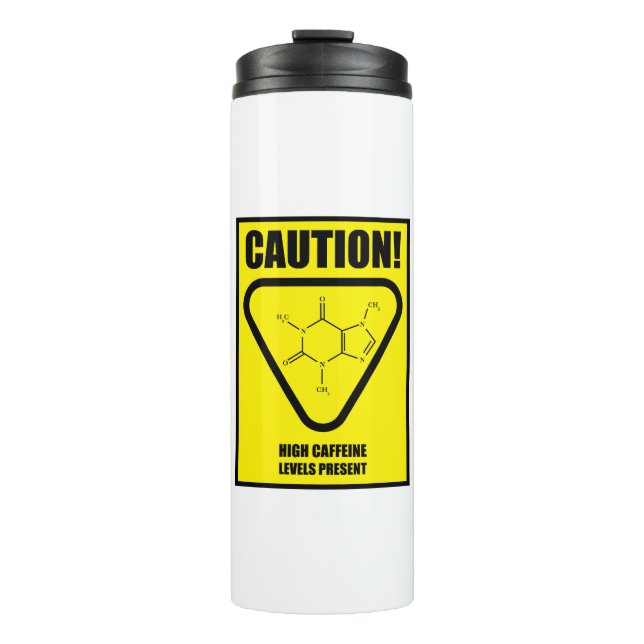 Garrafa Térmica Cuidado! Níveis elevados de cafeína (Frente)