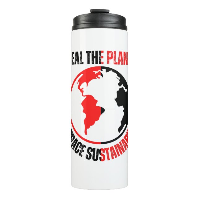 Garrafa Térmica Curar o planeta, abraçar a sustentabilidade (Frente)