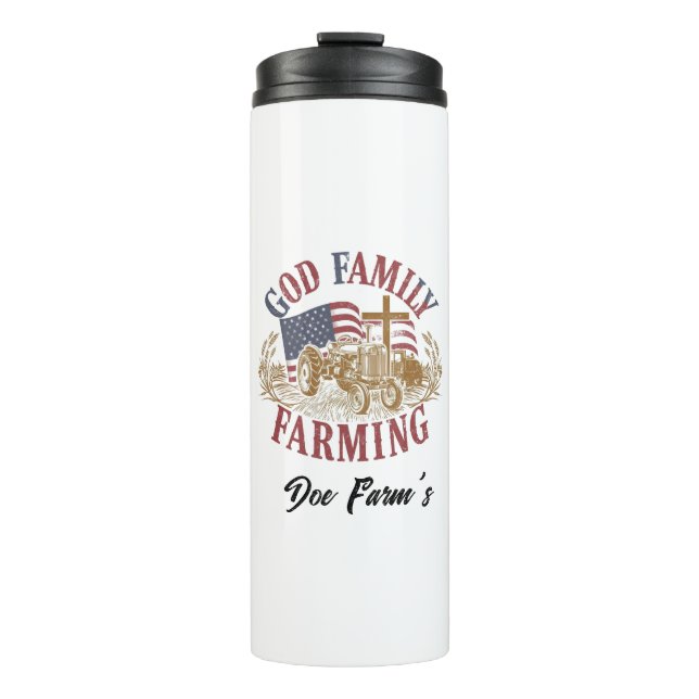 Garrafa Térmica Custom “God Family Farming”  (Frente)