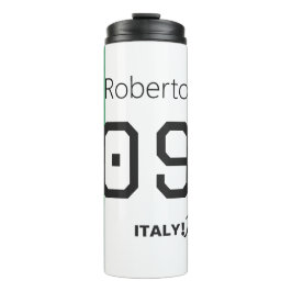 Garrafa Térmica Custom Italy Soccer Fan Jersey Style National 