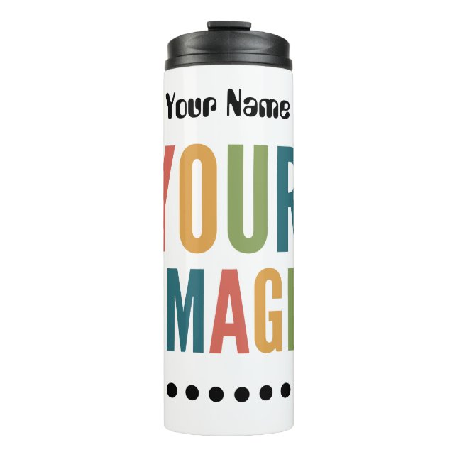 Garrafa Térmica Custom Logo Here | Add Your Own Design (Frente)