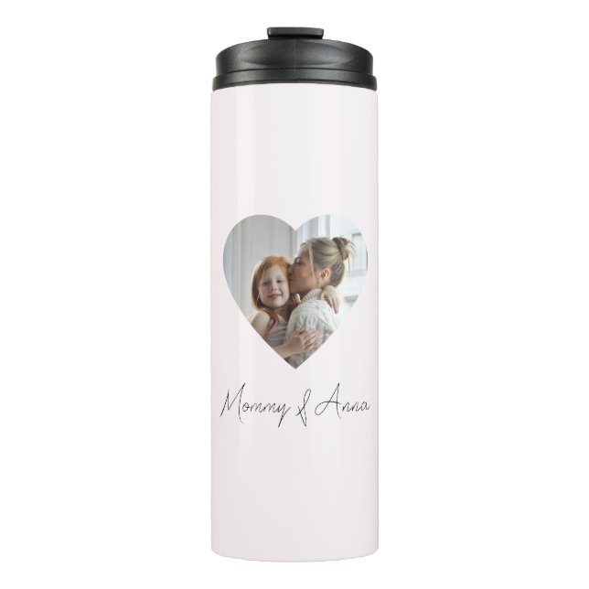 Garrafa Térmica Custom Name & Photo | Personalized Thermal Tumbler (Frente)