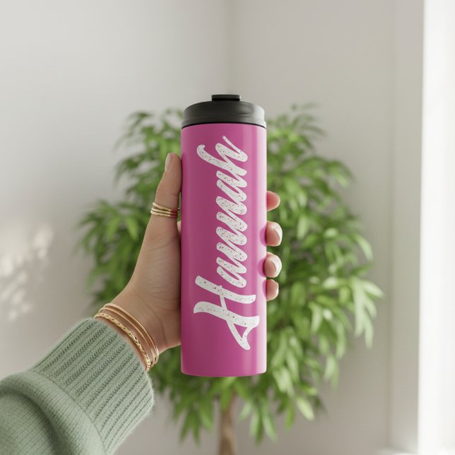 Garrafa Térmica Custom Pink Tumbler for Mom, Grandma, and Friends (Bridesmaid Proposal Personalized Tumbler Gift, Custom Tumbler for Mom, Grandma, and Friends)