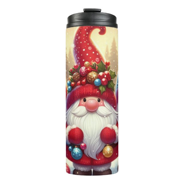 Garrafa Térmica Custom Santa Gnome Christmas Tumblr – Holiday Gift (Frente)
