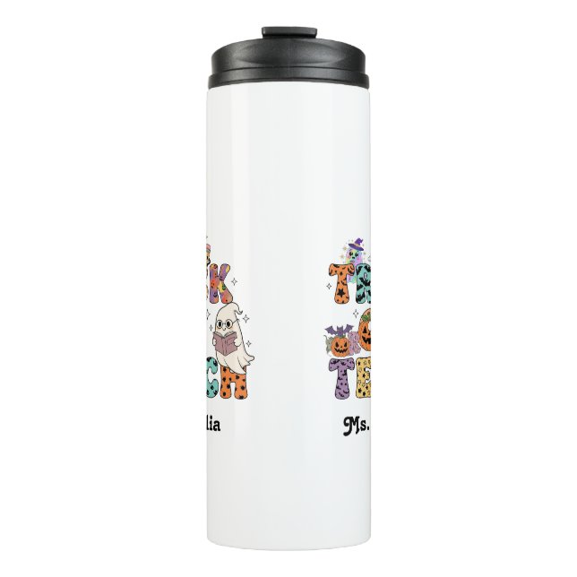 Garrafa Térmica Custom Teacher Tumble, Custom Teacher Gift, Hallow (Frente)