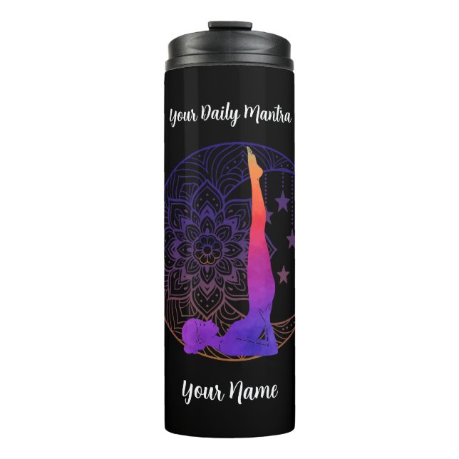Garrafa Térmica Custom Thermal Tumbler with Name & Mantra (Frente)