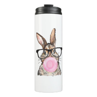 Garrafa Térmica Cute Bunny Glasses Bubblegum Easter Day Girls Kids