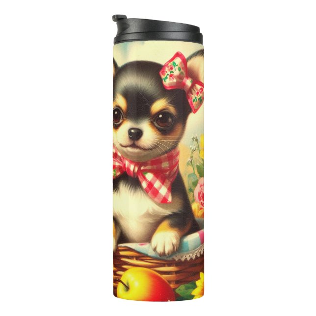 Garrafa Térmica Cute Chihuahua Puppies (Rotação à direita)