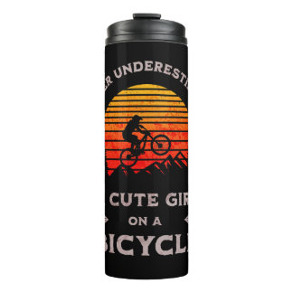 Garrafa Térmica Cute divertido mountain bike ciclismo para garota