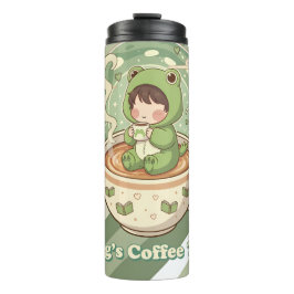 Garrafa Térmica Cute Froggy Coffee Tale Design