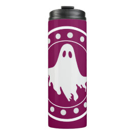Garrafa Térmica Cute Halloween Fantasmagórico Fantasma Laranja & B
