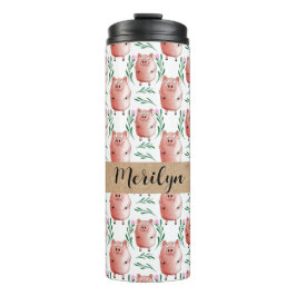 Garrafa Térmica Cute Pig Nursery School Design – Adorable Farm