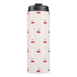 Garrafa Térmica Cute Retro Cherry Pattern Sweetheart Glaze