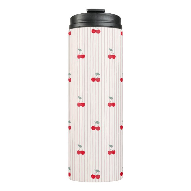Garrafa Térmica Cute Retro Cherry Pattern Sweetheart Glaze (Frente)
