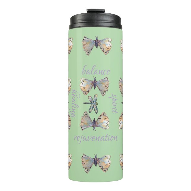Garrafa Térmica Cute Whimsical Dragonfly Butterfly Maureen Girard (Frente)